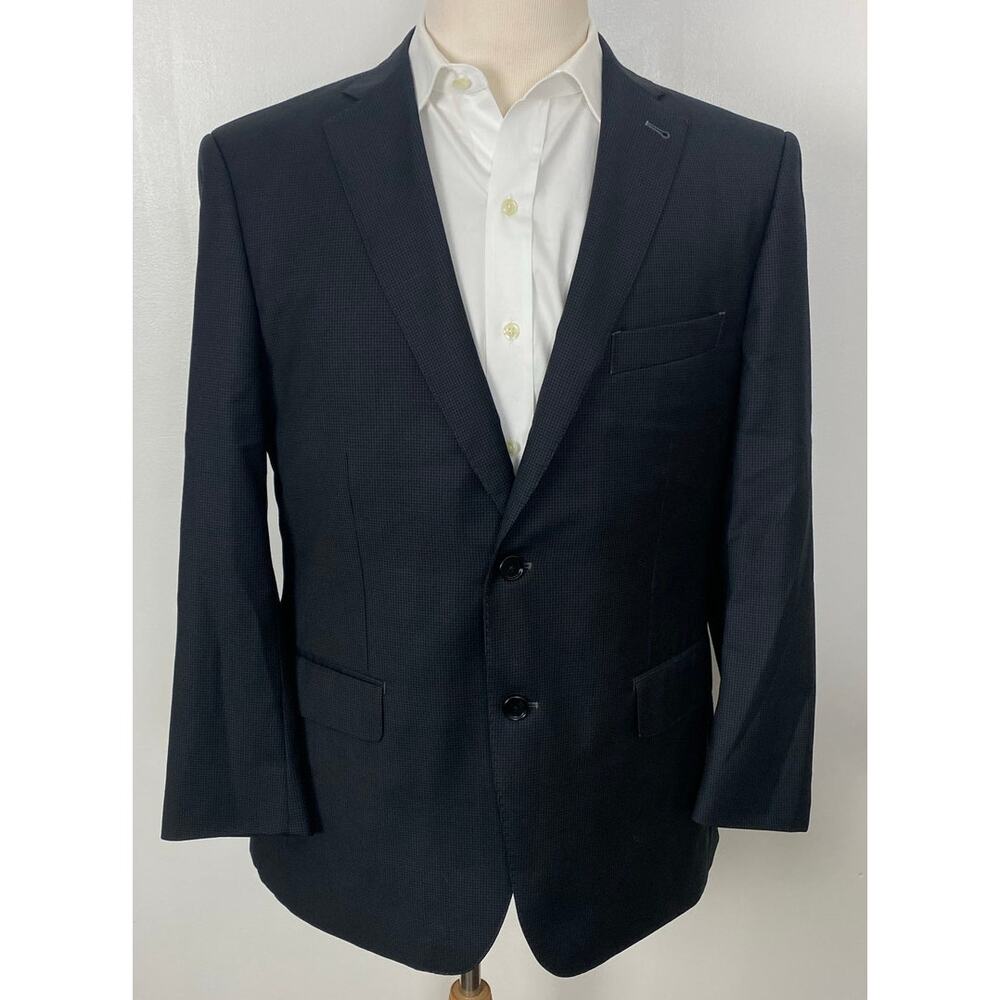 Men Indochino 2-button houndstooth plaid wool 2-piece blazer pants suit, 42R/36W - Picture 2 of 9
